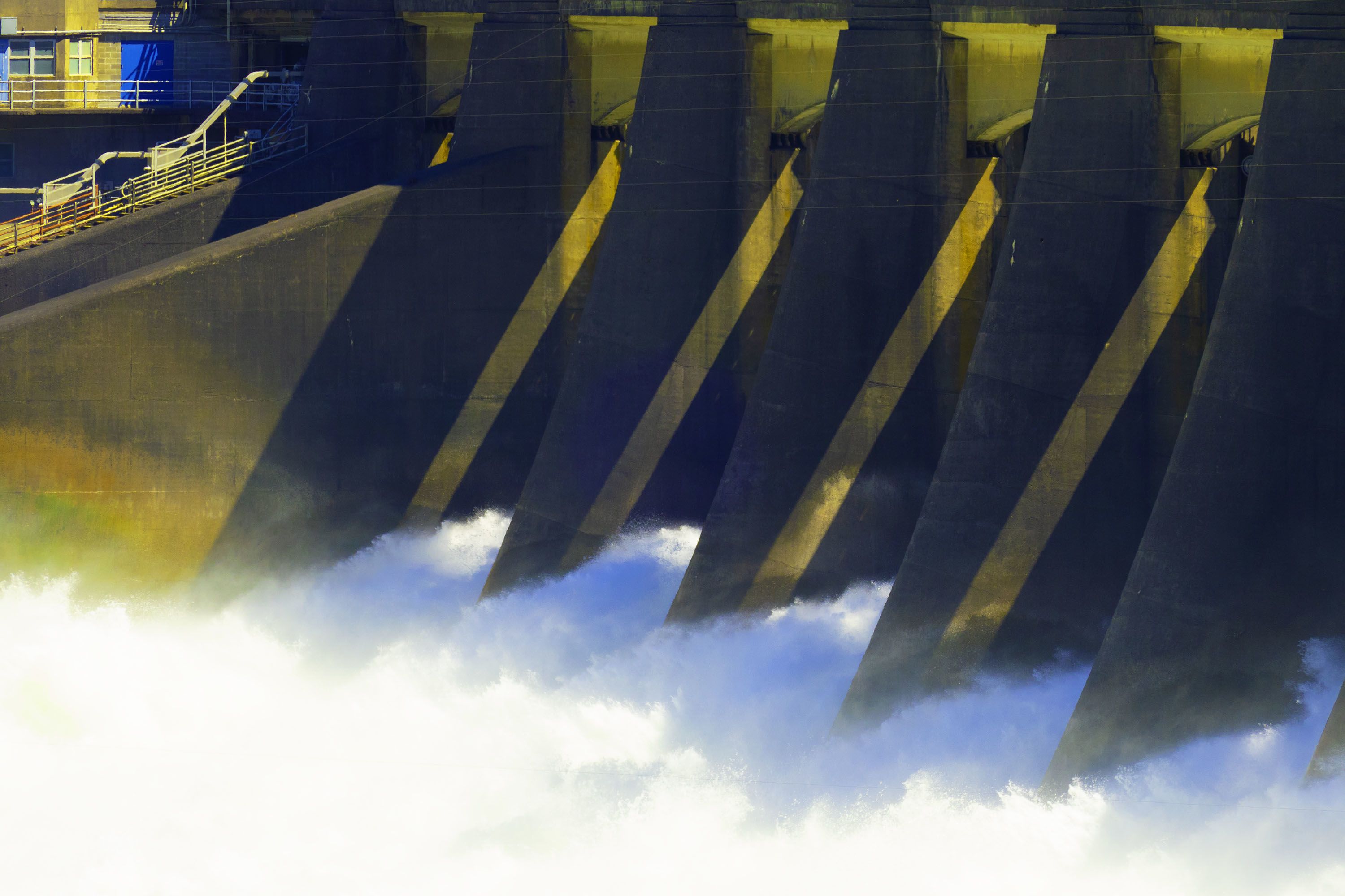 shipping port at night