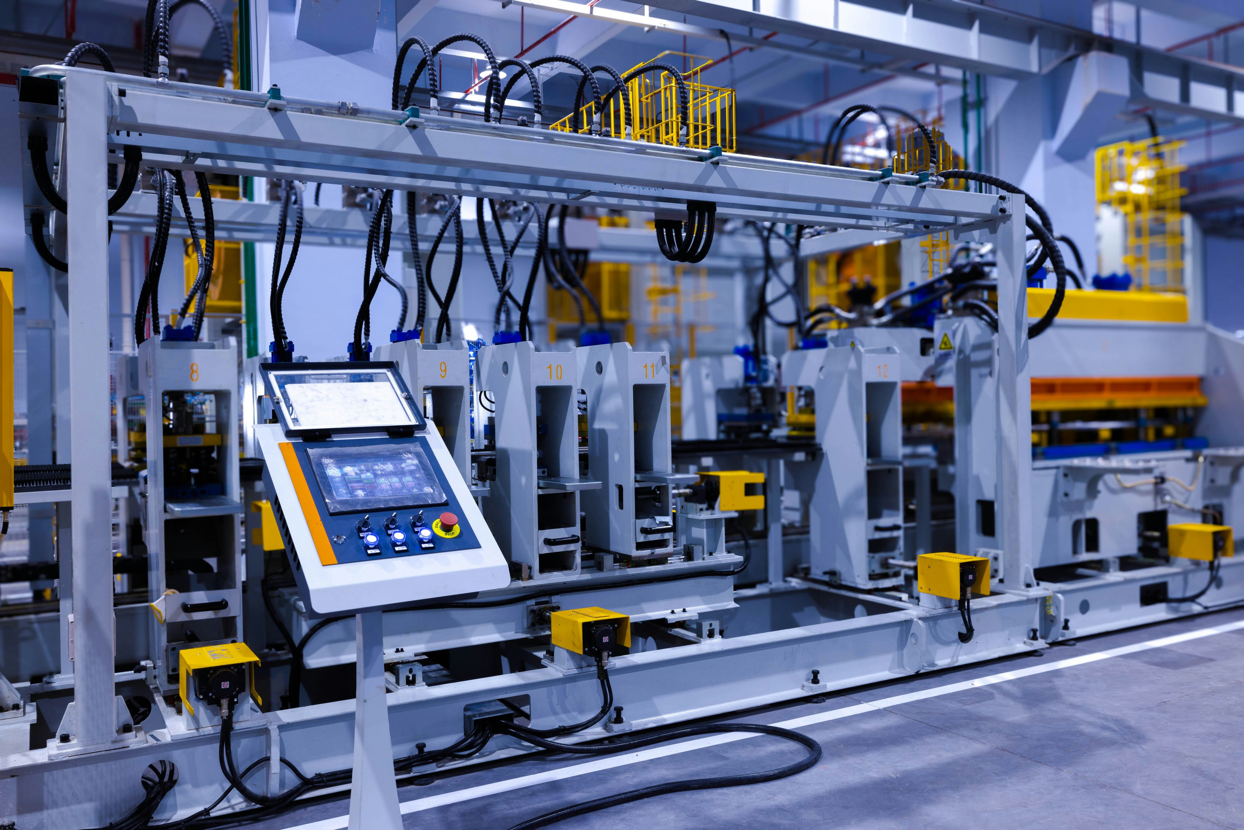 a machine that is inside of a building with atutomation