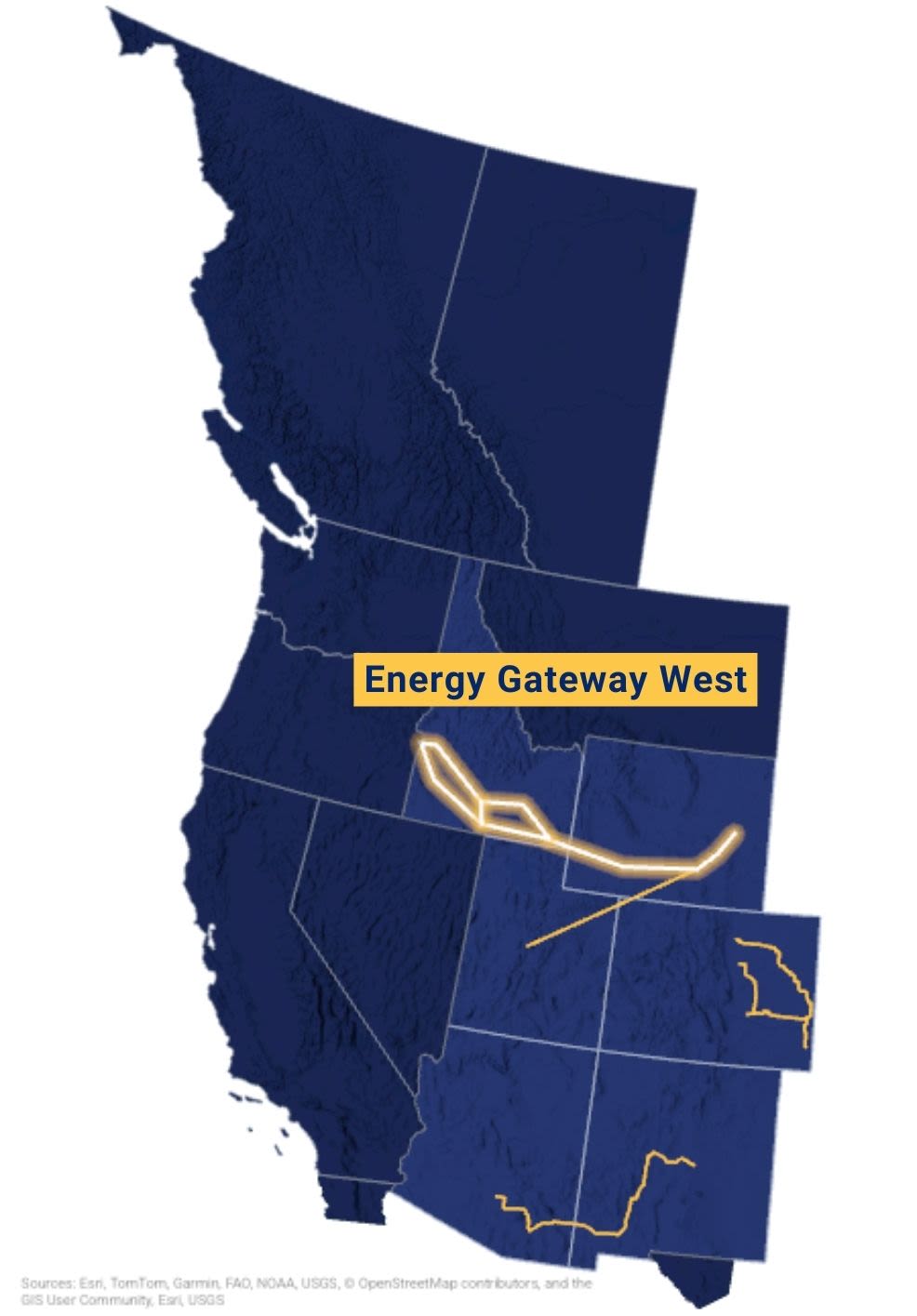 map of energy gateway west